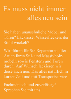 Es muss nicht immer alles neu sein