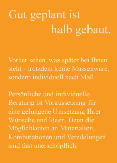 Gut geplant ist halb gebaut