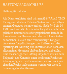 Haftungsausschluss