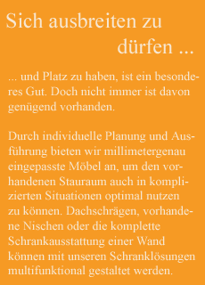 Sich ausbreiten zu d&uuml;rfen ...