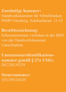 Zust&auml;ndige Handwerkskammer